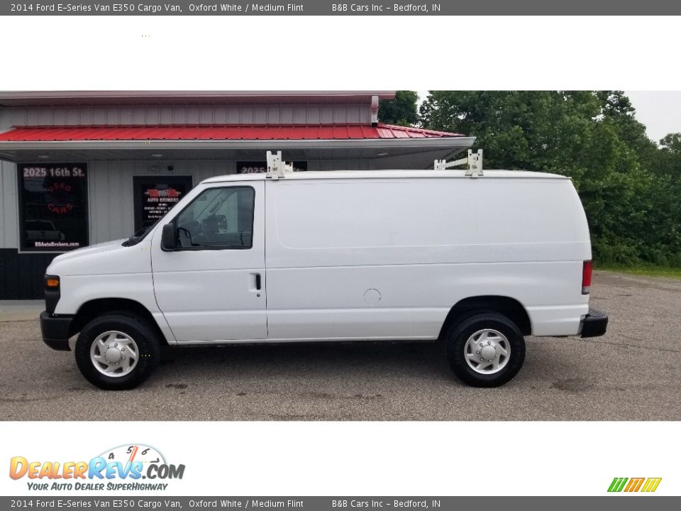 2014 Ford E-Series Van E350 Cargo Van Oxford White / Medium Flint Photo #25