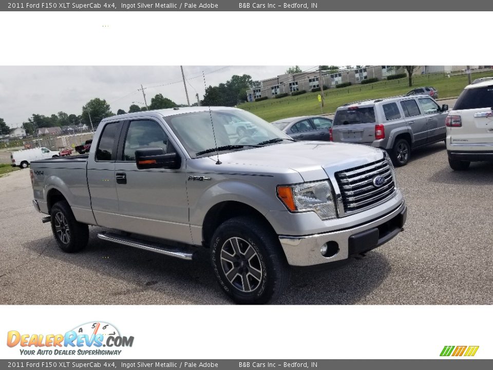 2011 Ford F150 XLT SuperCab 4x4 Ingot Silver Metallic / Pale Adobe Photo #3