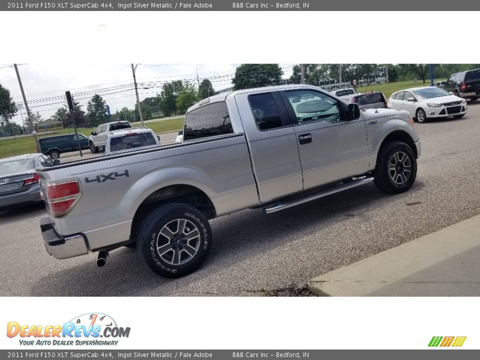 2011 Ford F150 XLT SuperCab 4x4 Ingot Silver Metallic / Pale Adobe Photo #5