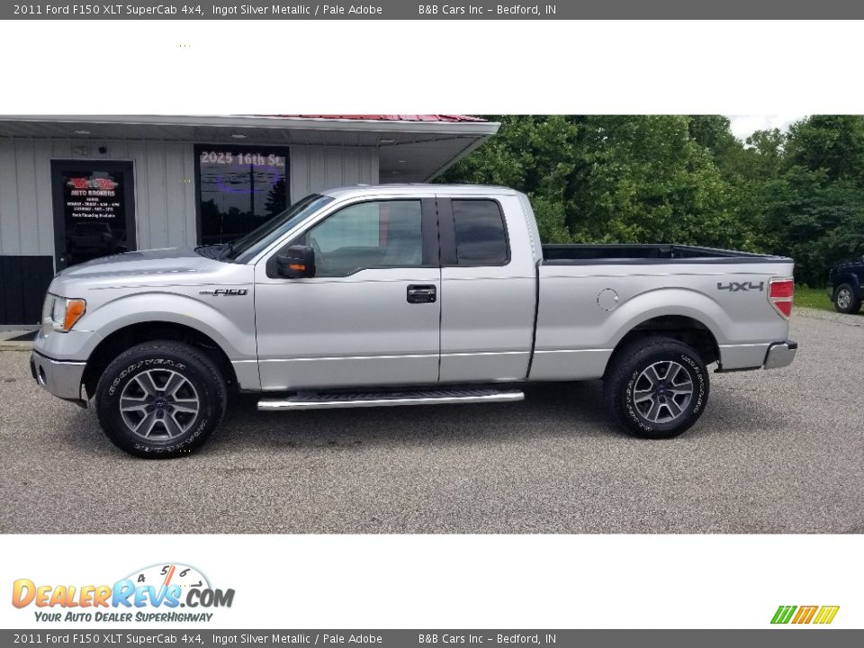 2011 Ford F150 XLT SuperCab 4x4 Ingot Silver Metallic / Pale Adobe Photo #7