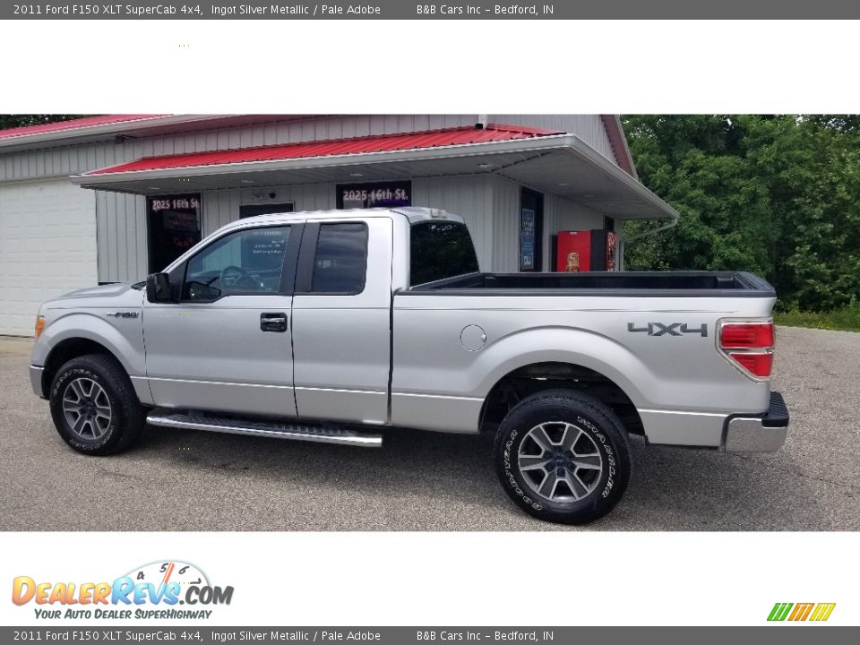2011 Ford F150 XLT SuperCab 4x4 Ingot Silver Metallic / Pale Adobe Photo #8