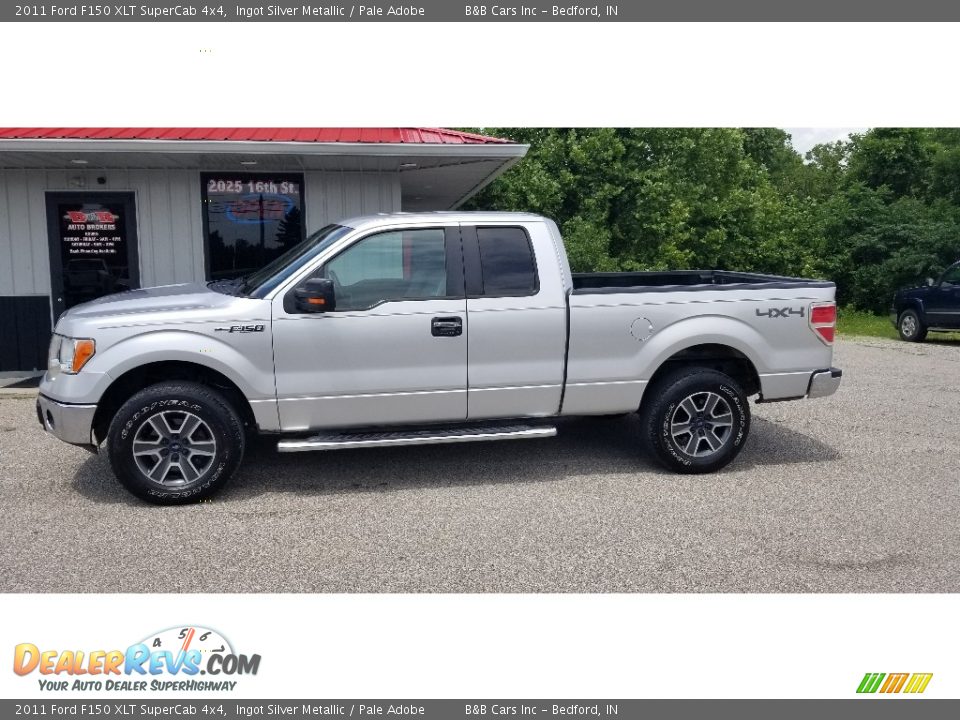 2011 Ford F150 XLT SuperCab 4x4 Ingot Silver Metallic / Pale Adobe Photo #10