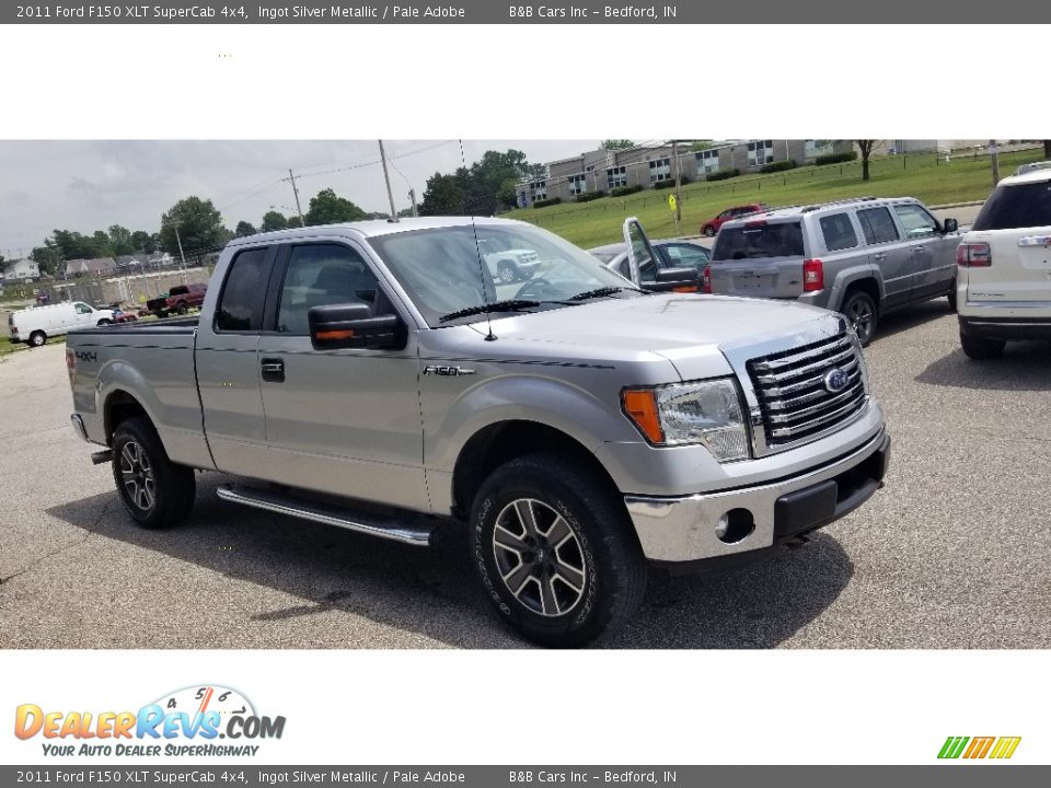 2011 Ford F150 XLT SuperCab 4x4 Ingot Silver Metallic / Pale Adobe Photo #24