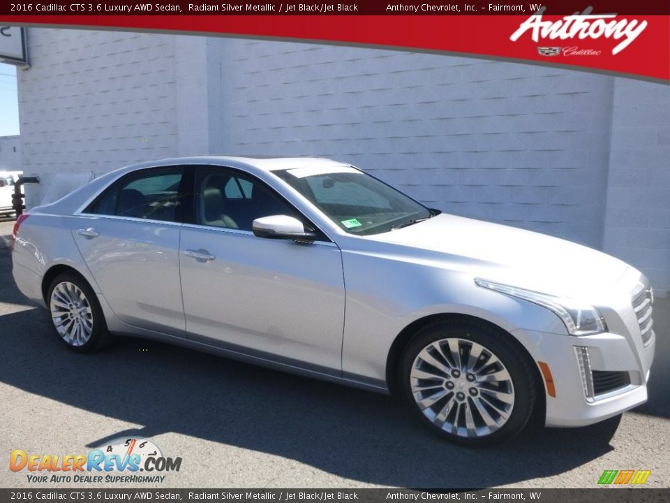 2016 Cadillac CTS 3.6 Luxury AWD Sedan Radiant Silver Metallic / Jet Black/Jet Black Photo #1