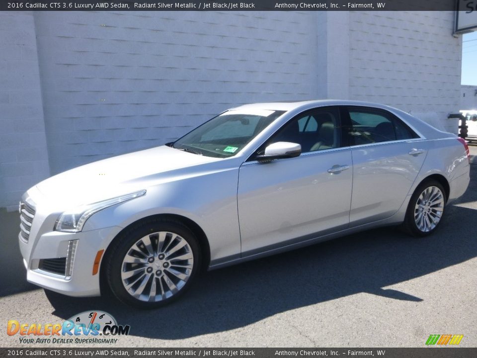 2016 Cadillac CTS 3.6 Luxury AWD Sedan Radiant Silver Metallic / Jet Black/Jet Black Photo #2