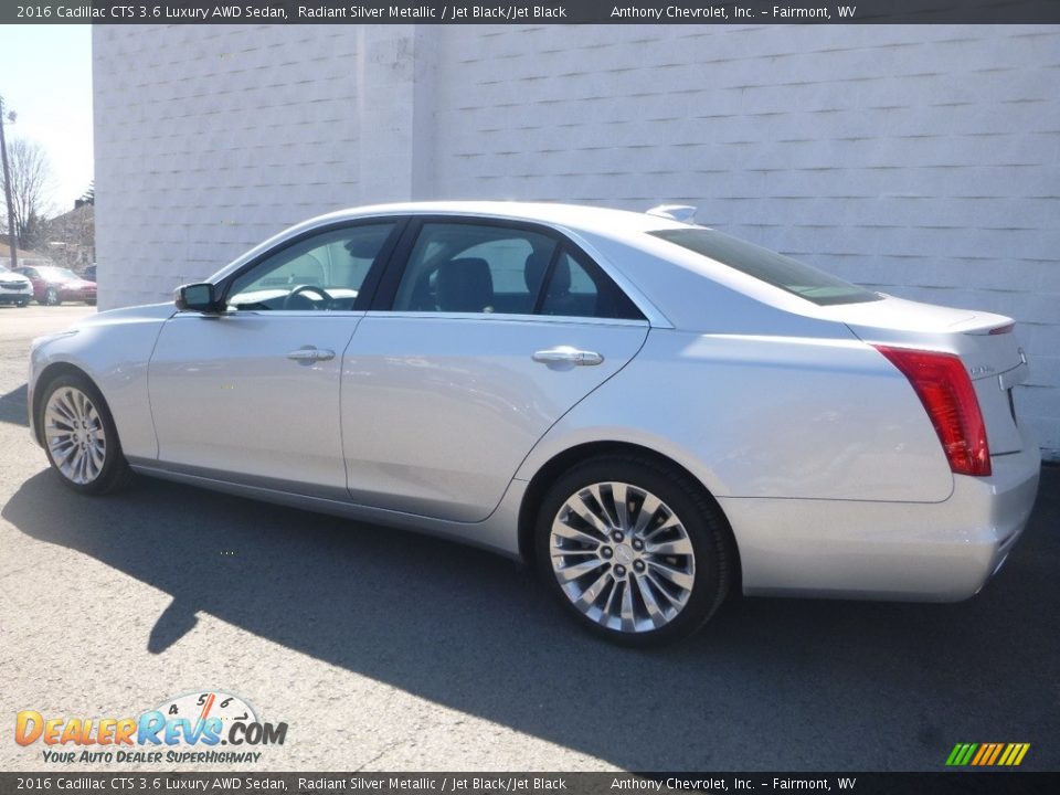 2016 Cadillac CTS 3.6 Luxury AWD Sedan Radiant Silver Metallic / Jet Black/Jet Black Photo #6