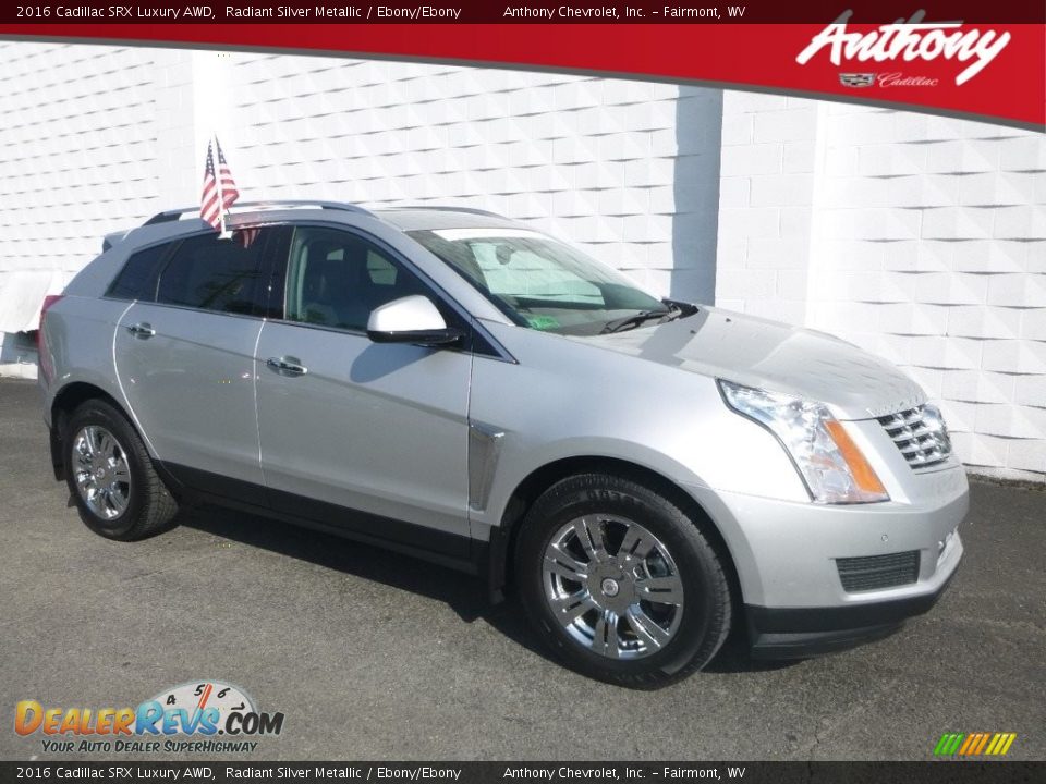 2016 Cadillac SRX Luxury AWD Radiant Silver Metallic / Ebony/Ebony Photo #1