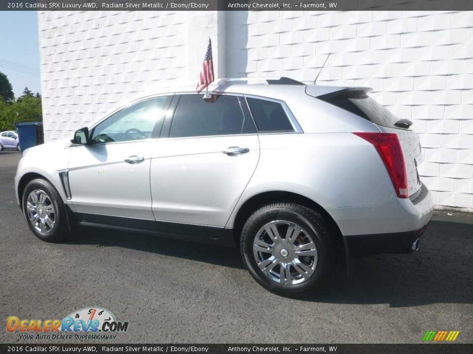 2016 Cadillac SRX Luxury AWD Radiant Silver Metallic / Ebony/Ebony Photo #6