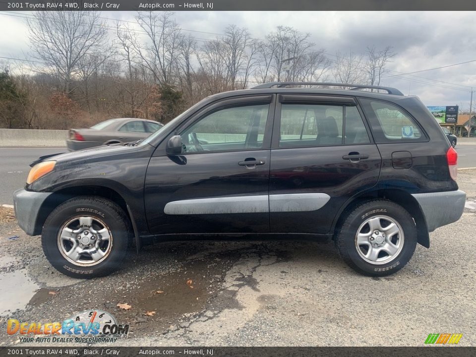 2001 Toyota RAV4 4WD Black / Gray Photo #6