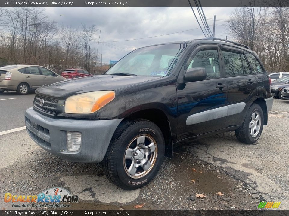 2001 Toyota RAV4 4WD Black / Gray Photo #8