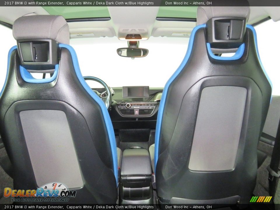 2017 BMW i3 with Range Extender Capparis White / Deka Dark Cloth w/Blue Highlights Photo #13