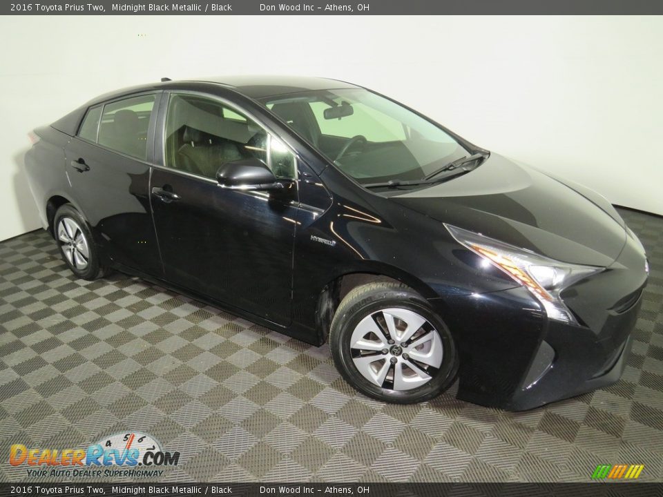 2016 Toyota Prius Two Midnight Black Metallic / Black Photo #2