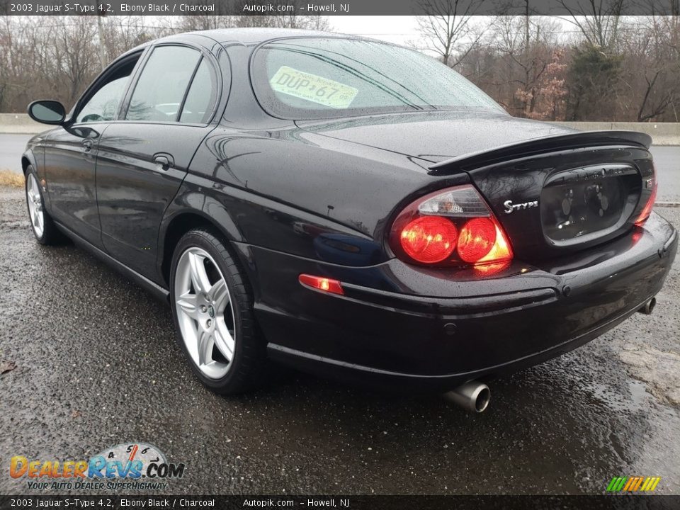 2003 Jaguar S-Type 4.2 Ebony Black / Charcoal Photo #8