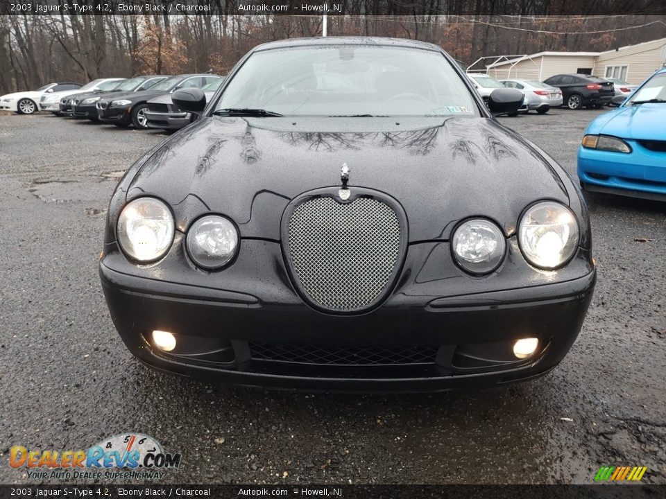 2003 Jaguar S-Type 4.2 Ebony Black / Charcoal Photo #12