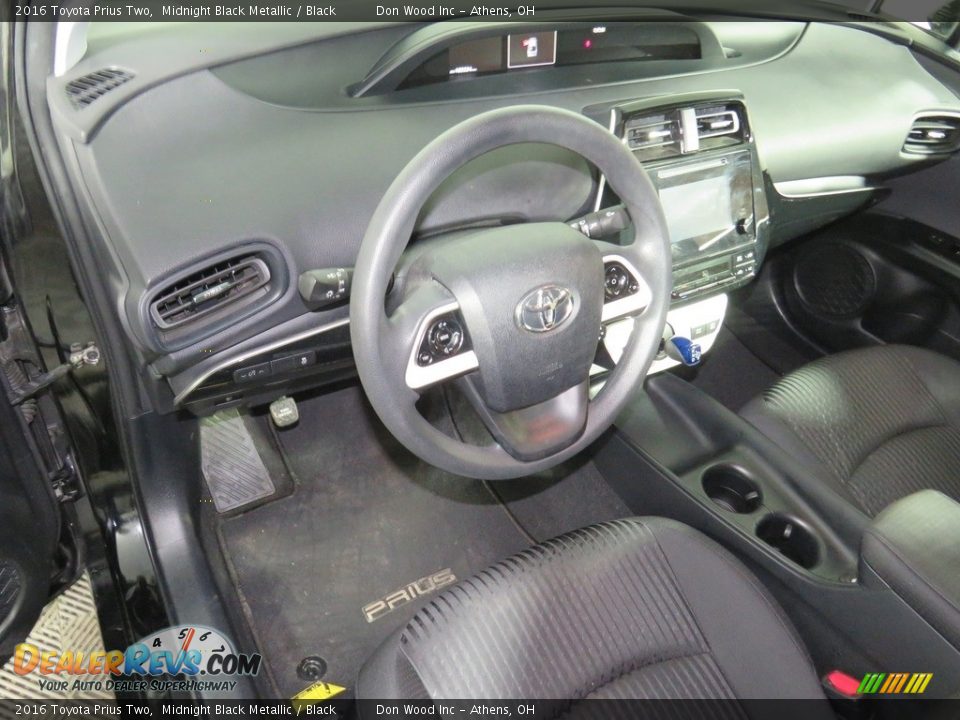 2016 Toyota Prius Two Midnight Black Metallic / Black Photo #19