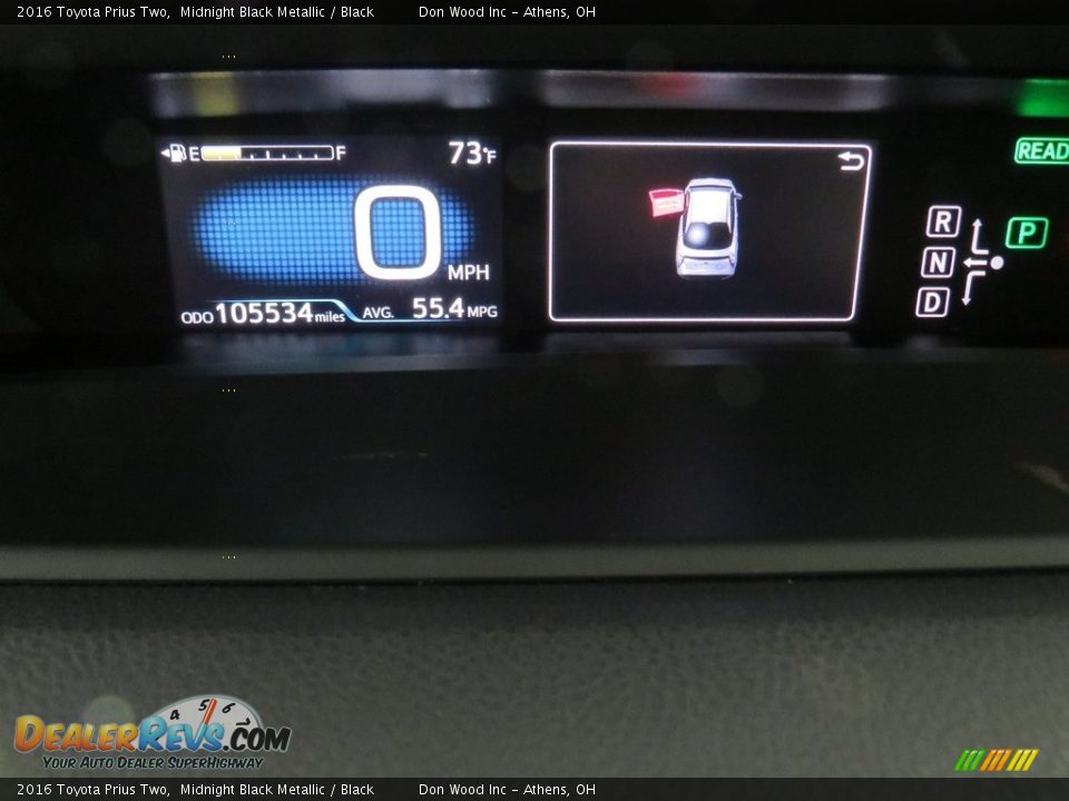 2016 Toyota Prius Two Midnight Black Metallic / Black Photo #28