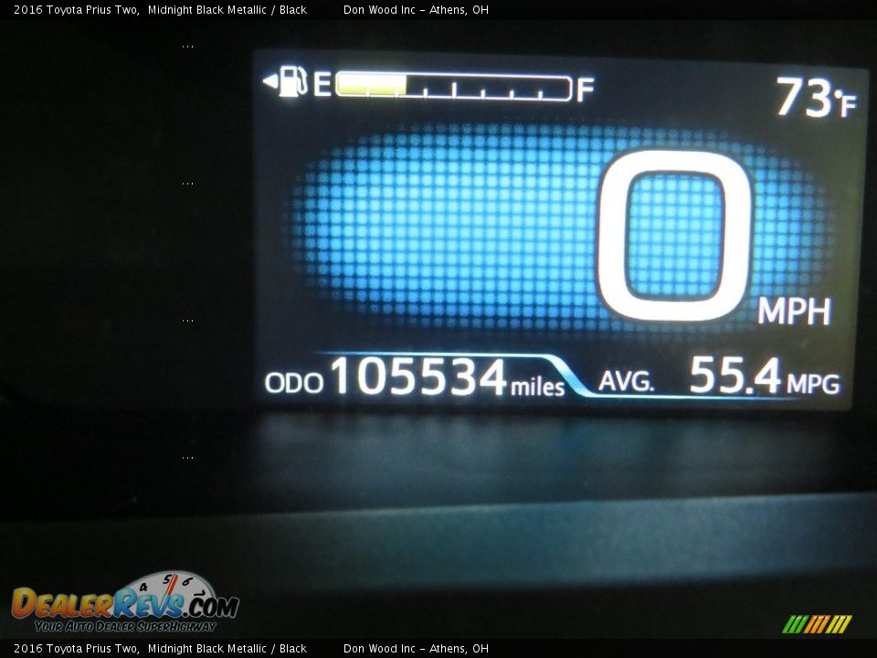 2016 Toyota Prius Two Midnight Black Metallic / Black Photo #29