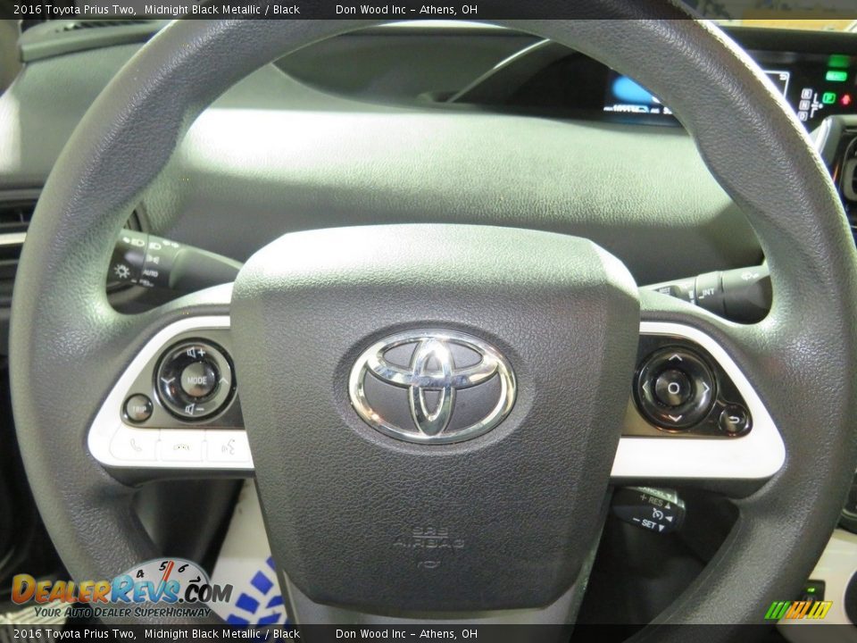 2016 Toyota Prius Two Midnight Black Metallic / Black Photo #30