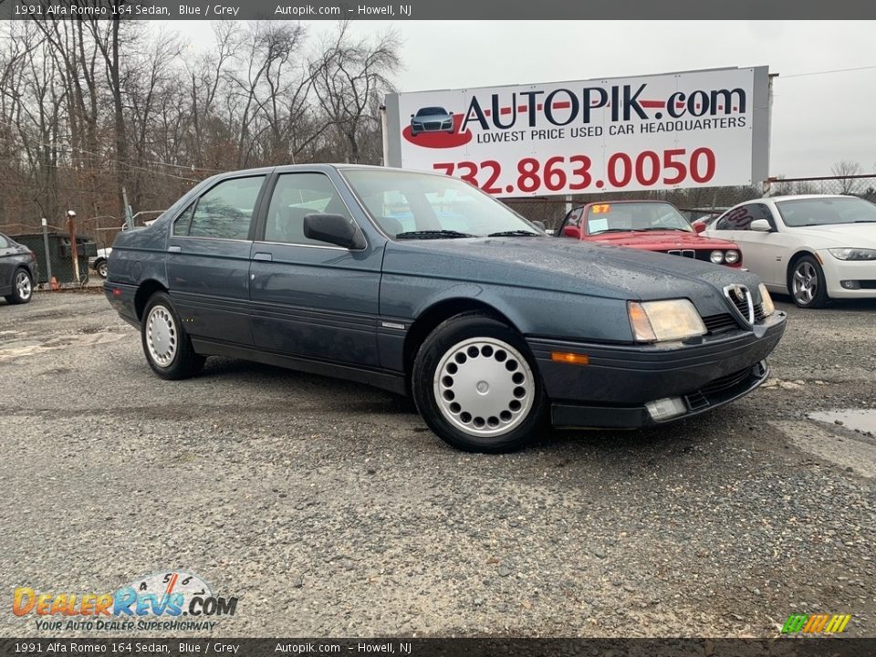 1991 Alfa Romeo 164 Sedan Blue / Grey Photo #1