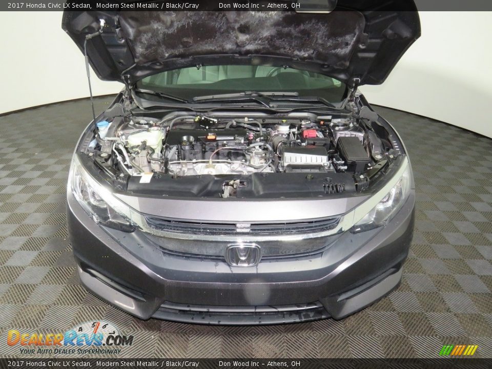 2017 Honda Civic LX Sedan Modern Steel Metallic / Black/Gray Photo #5