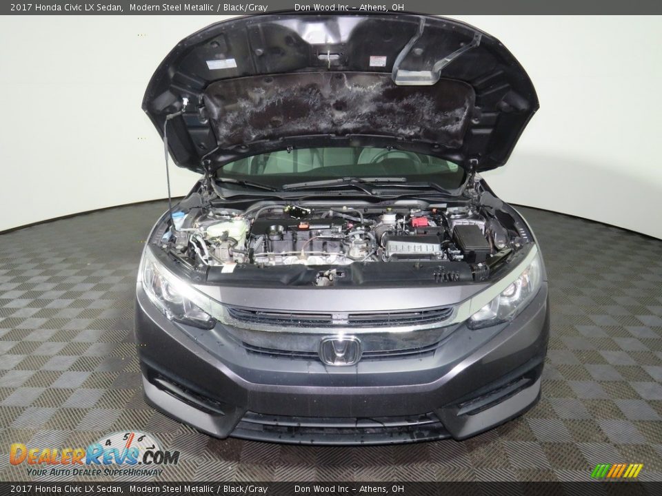 2017 Honda Civic LX Sedan Modern Steel Metallic / Black/Gray Photo #6