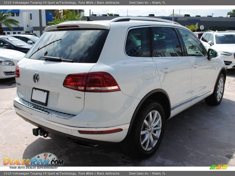 2016 Volkswagen Touareg V6 Sport w/Technology Pure White / Black Anthracite Photo #9