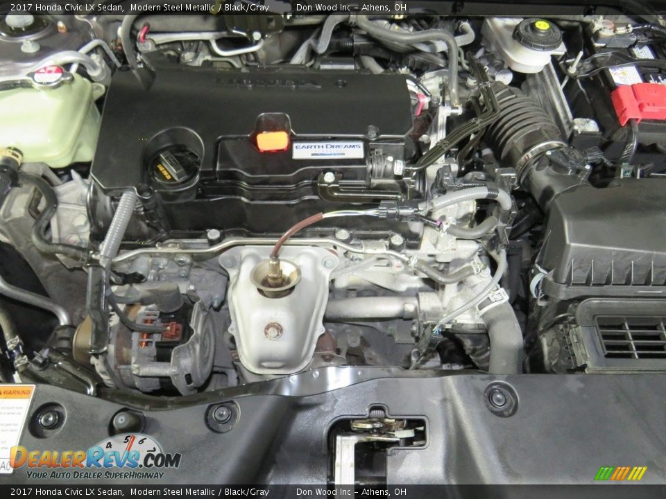 2017 Honda Civic LX Sedan Modern Steel Metallic / Black/Gray Photo #7