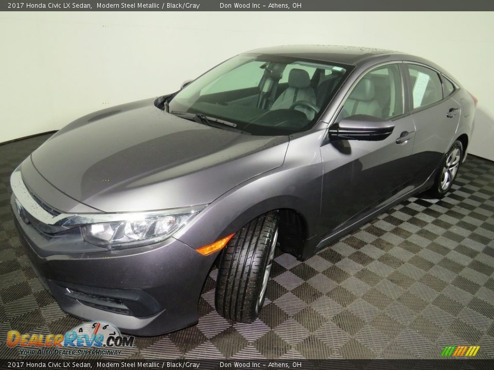 2017 Honda Civic LX Sedan Modern Steel Metallic / Black/Gray Photo #8