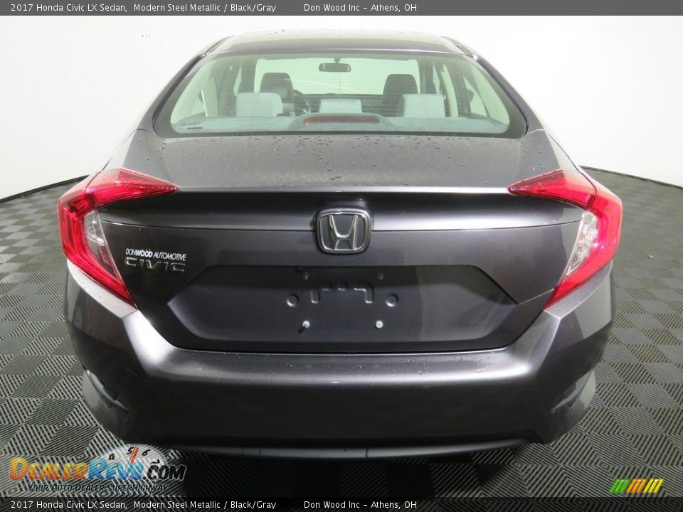 2017 Honda Civic LX Sedan Modern Steel Metallic / Black/Gray Photo #12