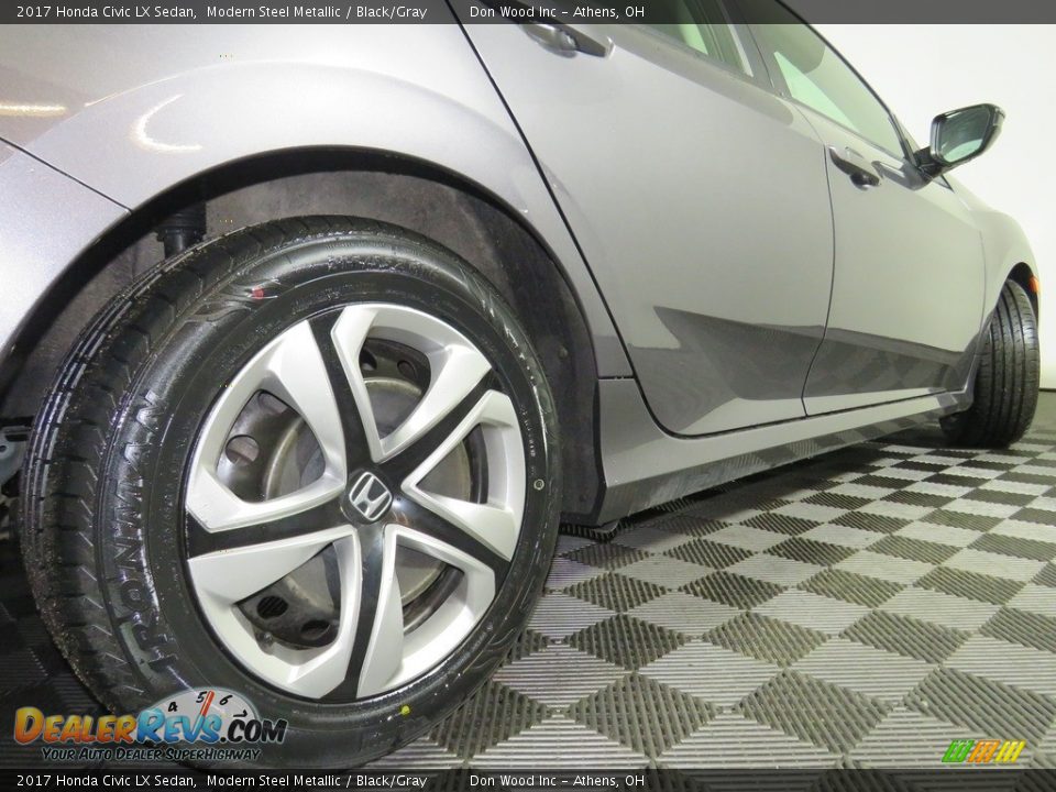 2017 Honda Civic LX Sedan Modern Steel Metallic / Black/Gray Photo #16
