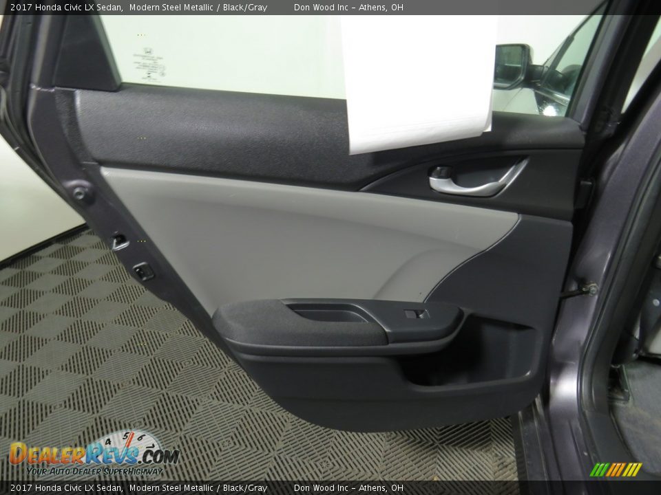 2017 Honda Civic LX Sedan Modern Steel Metallic / Black/Gray Photo #21