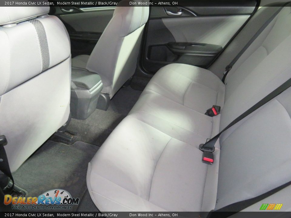 2017 Honda Civic LX Sedan Modern Steel Metallic / Black/Gray Photo #22