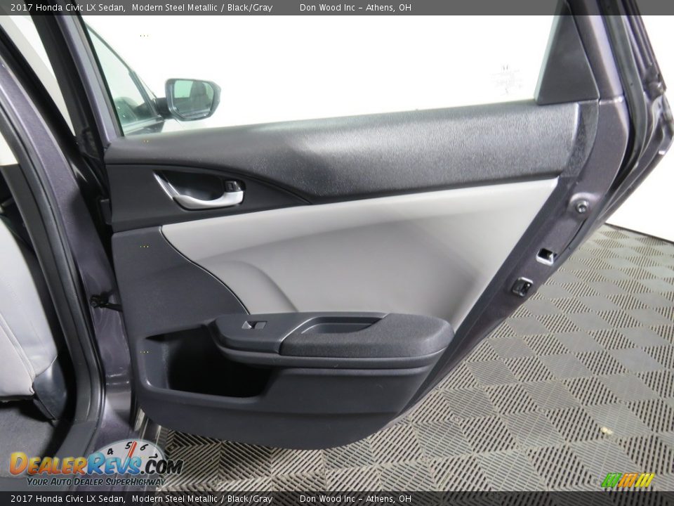 2017 Honda Civic LX Sedan Modern Steel Metallic / Black/Gray Photo #23