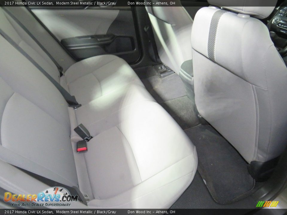 2017 Honda Civic LX Sedan Modern Steel Metallic / Black/Gray Photo #24