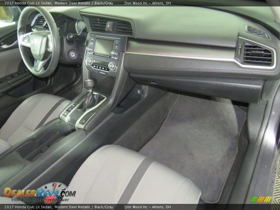 2017 Honda Civic LX Sedan Modern Steel Metallic / Black/Gray Photo #27