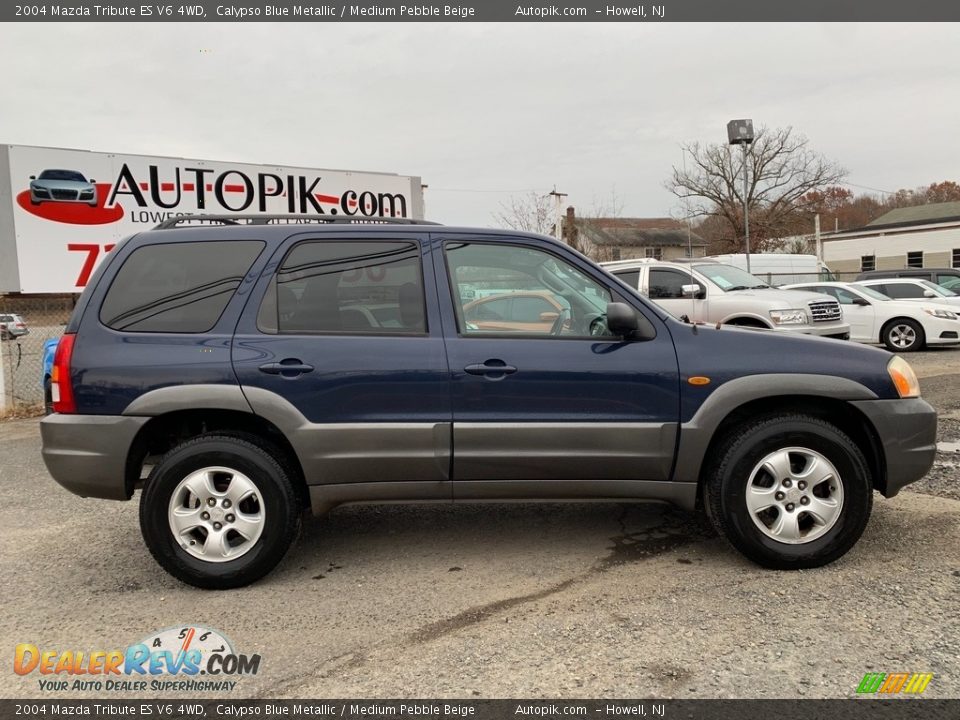 2004 Mazda Tribute ES V6 4WD Calypso Blue Metallic / Medium Pebble Beige Photo #2