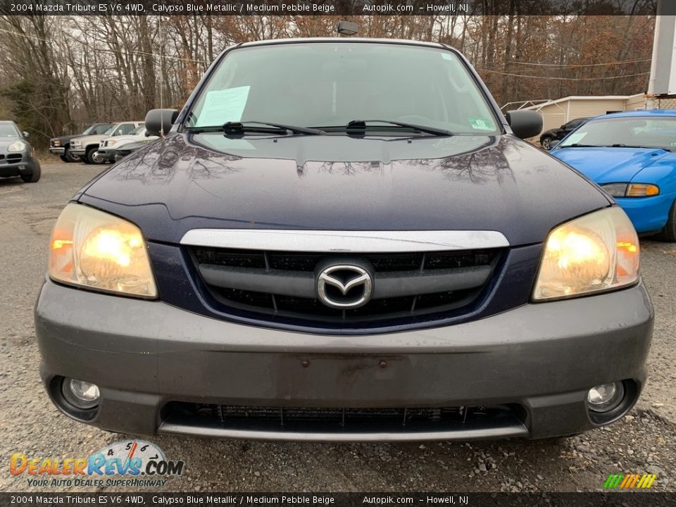 2004 Mazda Tribute ES V6 4WD Calypso Blue Metallic / Medium Pebble Beige Photo #8