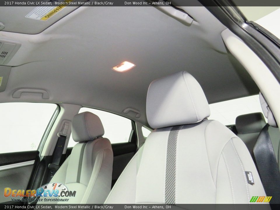 2017 Honda Civic LX Sedan Modern Steel Metallic / Black/Gray Photo #35