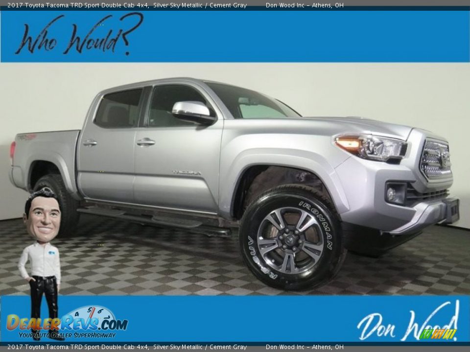2017 Toyota Tacoma TRD Sport Double Cab 4x4 Silver Sky Metallic / Cement Gray Photo #1