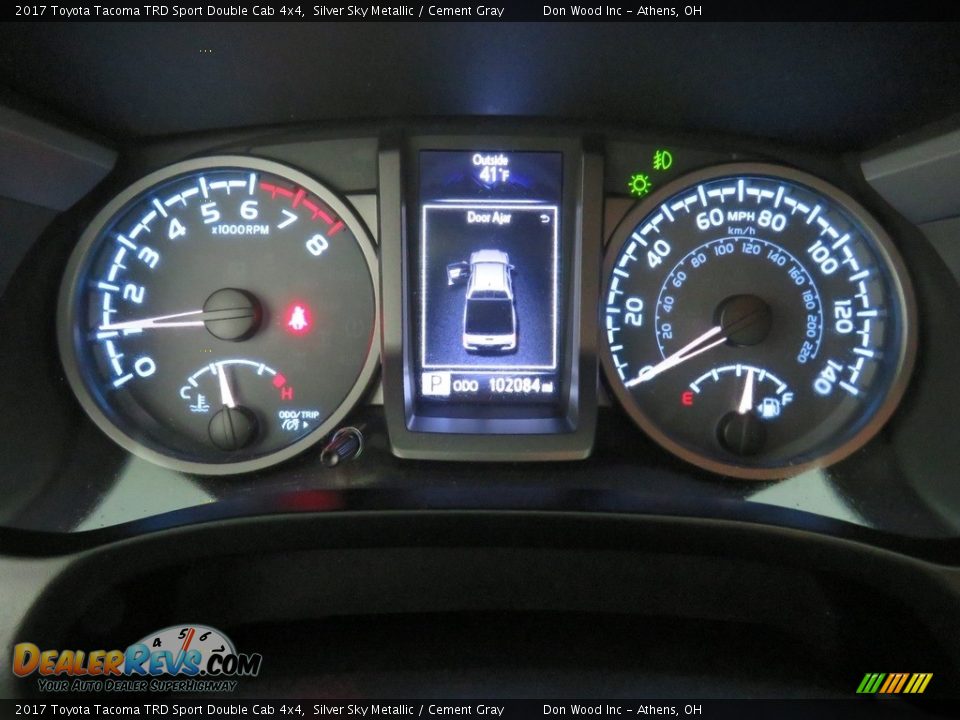 2017 Toyota Tacoma TRD Sport Double Cab 4x4 Silver Sky Metallic / Cement Gray Photo #26