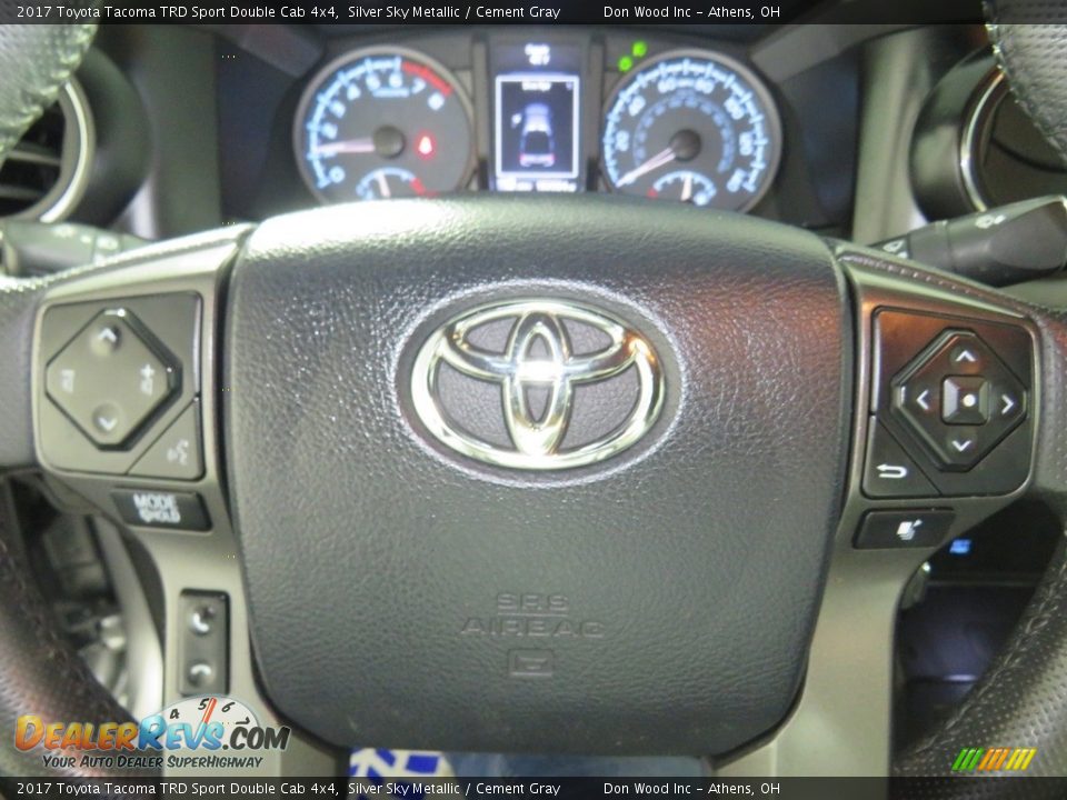 2017 Toyota Tacoma TRD Sport Double Cab 4x4 Silver Sky Metallic / Cement Gray Photo #28
