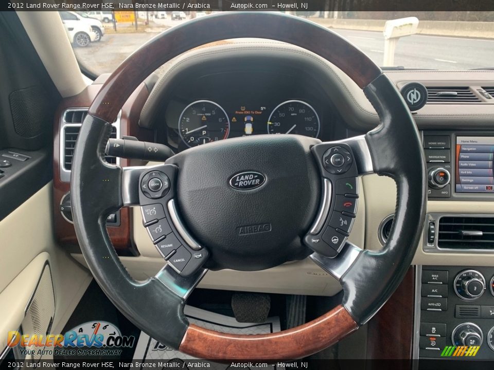 2012 Land Rover Range Rover HSE Steering Wheel Photo #21