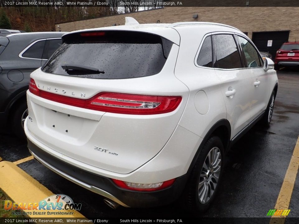 2017 Lincoln MKC Reserve AWD White Platinum / Ebony Photo #4