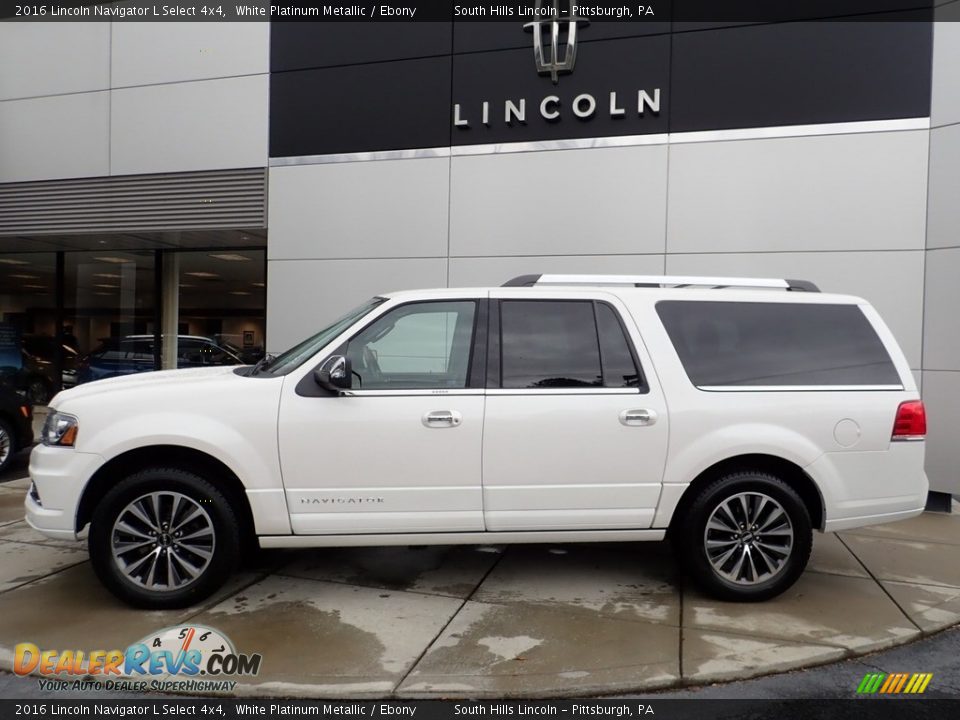 White Platinum Metallic 2016 Lincoln Navigator L Select 4x4 Photo #2