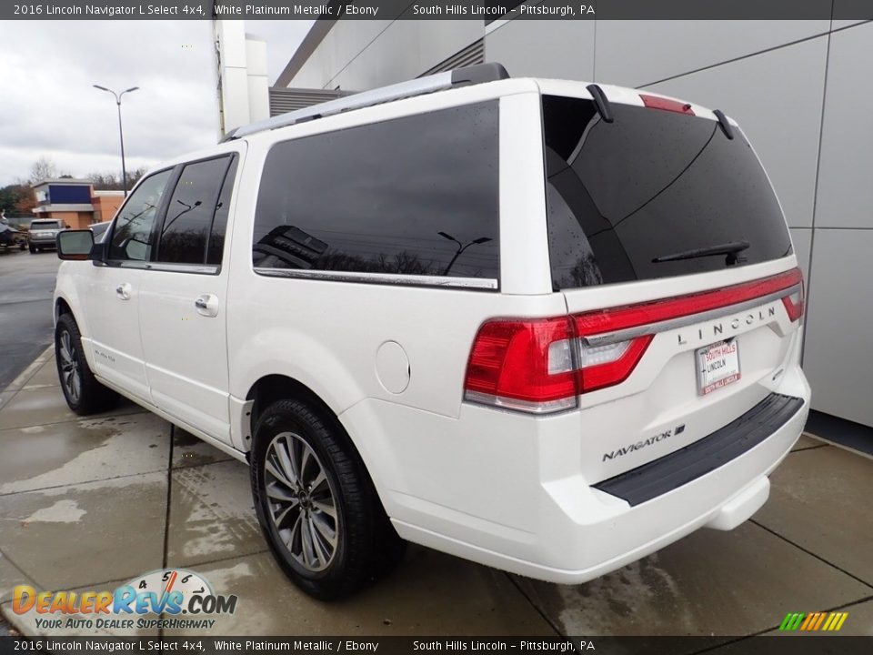 2016 Lincoln Navigator L Select 4x4 White Platinum Metallic / Ebony Photo #3