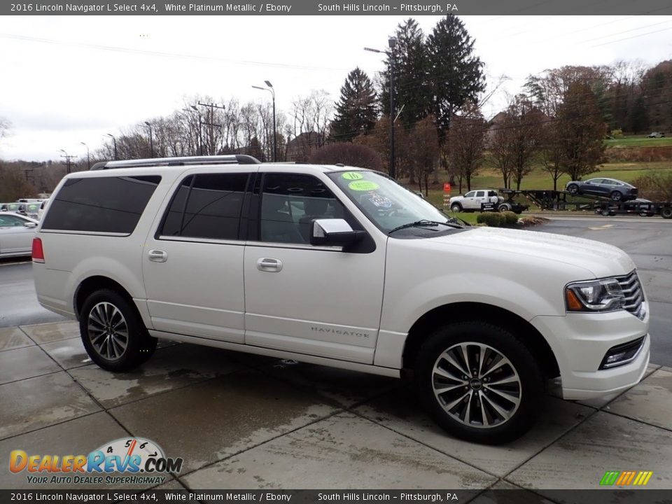 2016 Lincoln Navigator L Select 4x4 White Platinum Metallic / Ebony Photo #7