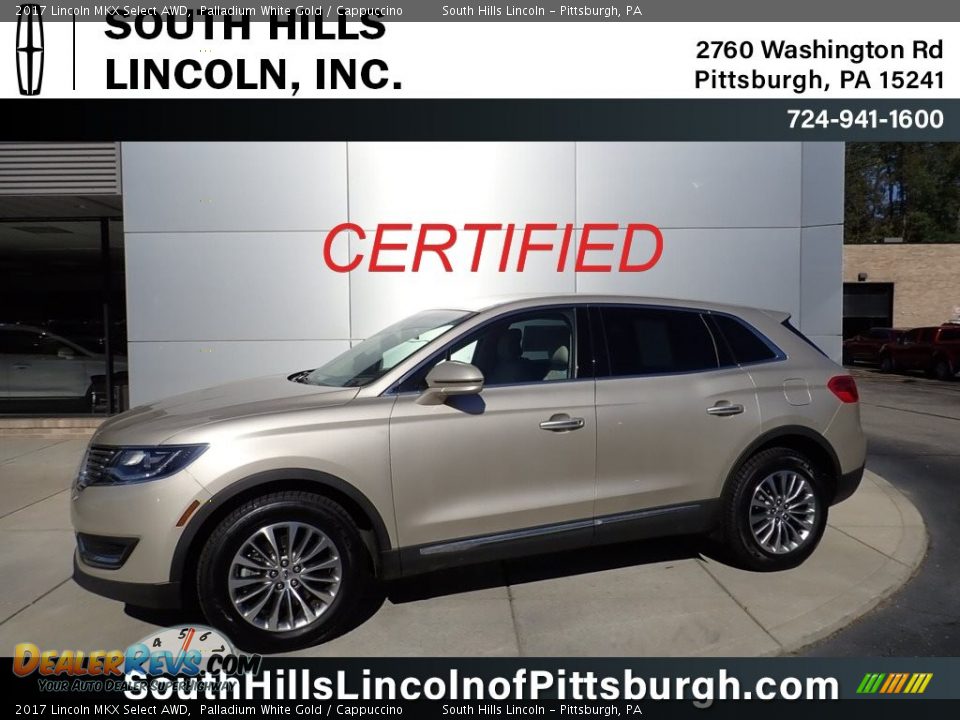 2017 Lincoln MKX Select AWD Palladium White Gold / Cappuccino Photo #1