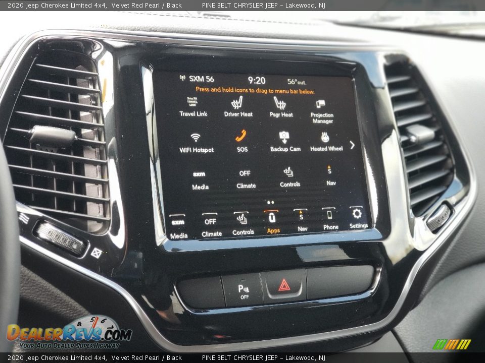 2020 Jeep Cherokee Limited 4x4 Velvet Red Pearl / Black Photo #4