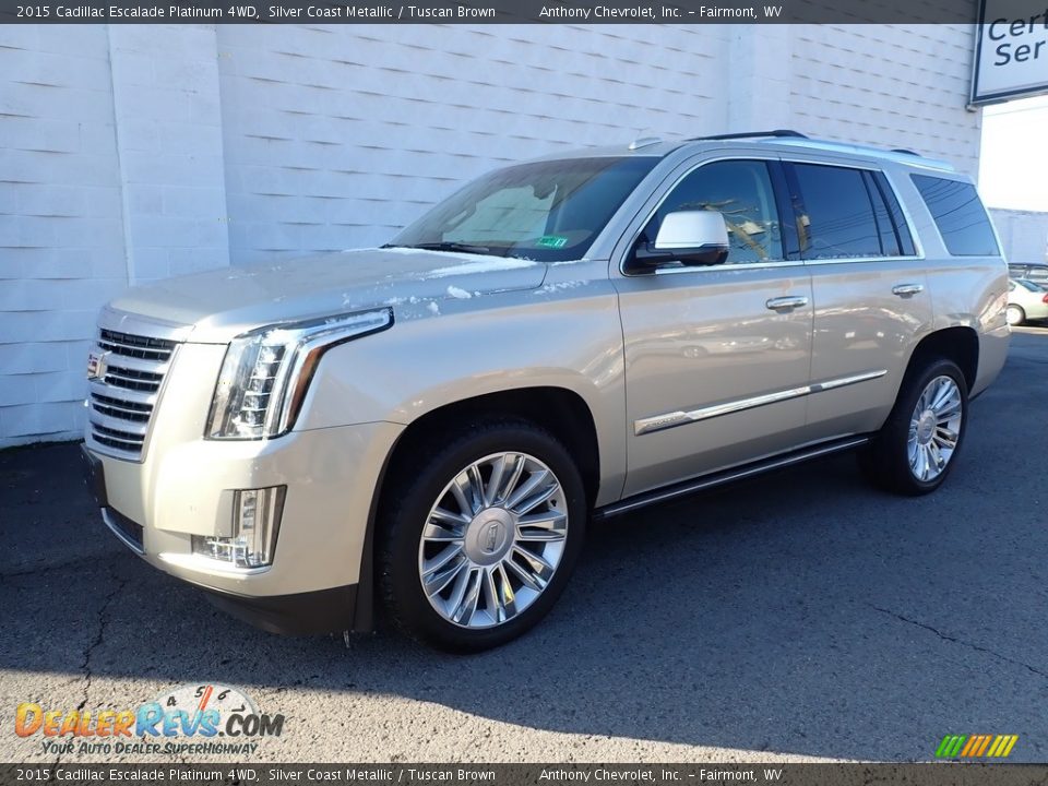2015 Cadillac Escalade Platinum 4WD Silver Coast Metallic / Tuscan Brown Photo #2