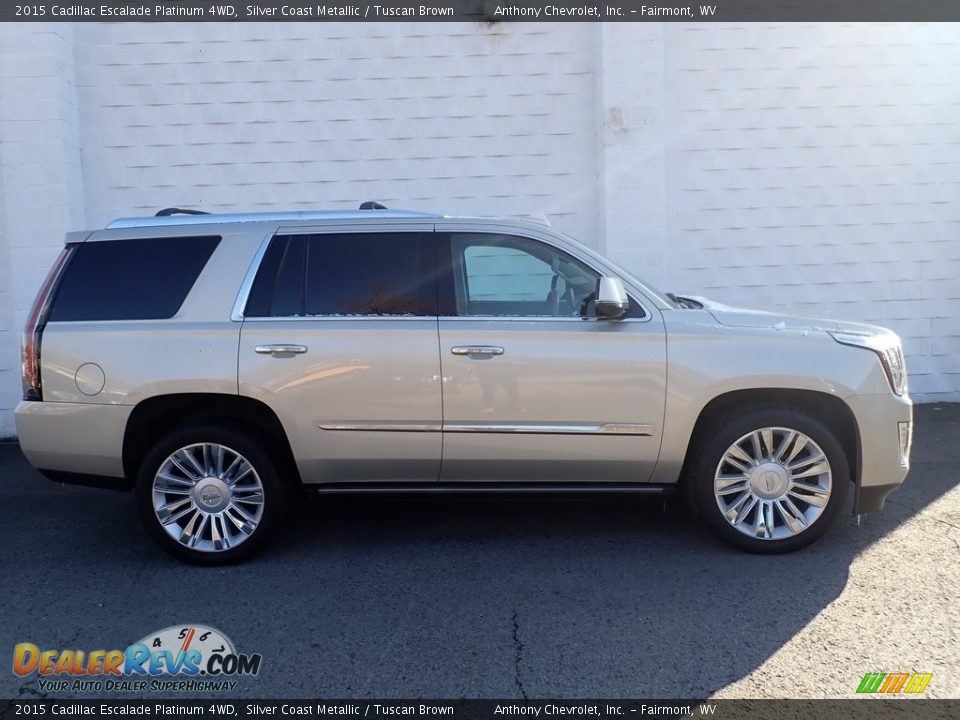 2015 Cadillac Escalade Platinum 4WD Silver Coast Metallic / Tuscan Brown Photo #3